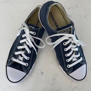 Converse All Star Casual Lo Cut Lace Up Textile Sneakers Blue+Wht 10W/8M Unisex